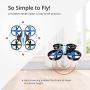 Holy Stone Mini Drone for Kids and Beginners RC Nano Quadcopter Indoor Small Helicopter Plane with Auto Hovering, 3D Flip, Headless Mode and 3 Batteries, Great Gift Toy for Boys and Girls, Blue