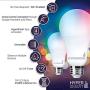 Hyperikon Smart LED Light Bulbs, Work with Alexa RGB, No Hub, WiFi 2.4GHz, 7W=60W, Dimmable, Color Changing, Google Home Assistant Compatible, 2 Pack