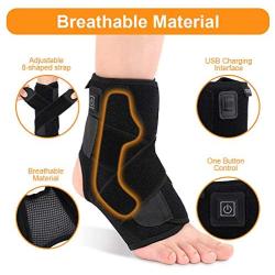 Heated Ankle Support Wraps Breathable Ankle Brace for Running Basketball Ankle Sprain Wrap Men Women, Left Right Foot Brace