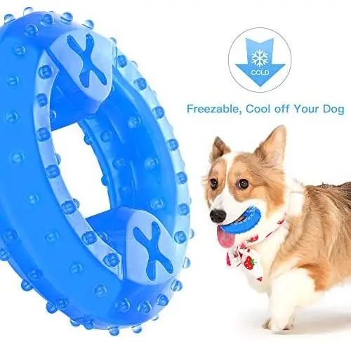 NWK Freezable Pet Teether Cooling Chew Toy for Dogs Teething Toy for Puppies, Fit with Treats
