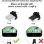TOPK Magnetic Charging Cable,(6-Pack,1ft/3ft/3ft/6ft/6ft/10ft) Magnetic Phone Charger,3-in-1 USB Magnetic Cable Compatible with Micro USB,Type C and iProducts(Black)