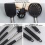 Kitchen Utensils Set, 24pcs Silicone Cooking Kitchen Utensils Set with Heat Resistant BPA-Free Silicone and Stainless Steel Handle Turner Spatula Spoon Tongs Whisk Measuring Cups Kitchen Tools Set