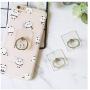 Cell Phone Ring Holder Stand Transparent 4 Pack Finger Grip Loop Mount 360 Degree Rotation Universal Smartphone Kickstand Compatible with iPhone X 8 7 7Plus Samsung Galaxy S7 S8 LG Google