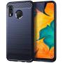 Samsung A20 case,Galaxy A20 Case,Galaxy A30 Case,MAIKEZI Soft TPU Slim Fashion Anti-Fingerprint Non-Slip Protective Phone Case Cover for Samsung Galaxy A20/A30(Navy Brushed TPU)