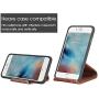 SAMDI Wood Cell Phone Stand, Smartphone Wood Dock for iPhone 7 8 X Plus, Samsung Galaxy S5 S7 S6, Android - (Black Walnut)