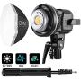 GVM 80W Video Lighting Kit, Continuous Output Lighting Kit, Professional Studio Photography Softbox Lighting Kit, 5600K Day Light LED Video Light Bowens Mount for Portrait Product Fashion Photography