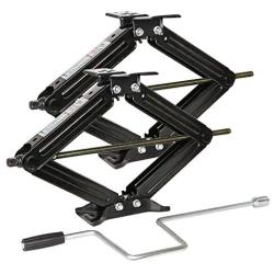 Weize Camper RV Trailer Stabilizer Leveling Scissor Jacks With Handle -24"- 5000lbs - Set Of 2