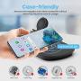 Newdery Upgraded 3 in 1 Wireless Charging Stand, Wireless Charger for Galaxy Watch Active1/2, Galaxy Buds, Qi Cableless Fast Charging Station for Samsung S20/Note10+, AirPods 2/Pro, iPhone11Pro/SE2020