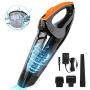 VACPOWER Handheld Vacuum Cleaner Cordless, Portable Hand Vacuum Powered by Li-ion Battery Rechargeable Quick Charge Tech, Mini Vacuum Cleaner with Strong Suction for Pet Hair, Home and Car Cleaning