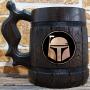 Boba Fett Beer Mug, Star Wars Wooden Beer Stein, Geek Gift, Personalized Beer Stein, Star Wars Tankard, Custom Gift for Men, Gift for Him