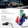 Wireless Car Charger 15W Fast Charging Touch Sensing Auto-Clamping Car Wireless Charger Air Vent Clip Car Phone Mount for iPhone SE/11/11 Pro Series/X/XR/8, Samsung Galaxy S20 S10 Note10/9 (Q1-Blue)