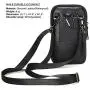 VIIGER Cell Phone Purse Small Crossbody Purse Mens Crossbody Phone Pouch Case Leather Belt Pouch Belt Holder Holster Belt Loop Bag Messenger Wallet for iPhone 11 Pro Max/Xs Max/7 Plus/8 Plus, Black