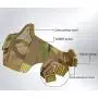 OB Half Face Mesh Mask Foldable Protective Guard Lower Face Masks for Airsoft Tactical Military Paintball Hunting
