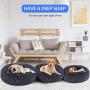 FOCUSPET Dog Bed Cat Bed Donut,Pet Bed Faux Fur Cuddler Round Comfortable for Small Medium Large Dogs Ultra Soft Calming Bed,Self Warming Indoor Sleeping Bed Multiple Sizes (20/24/32/40/46)