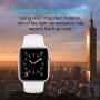 2 Pack Apple 38mm Watch Screen Protector (38mm Series 3/2/1 Compatible) Alyoco Full Coverage Anti-Scratch/Anti-Fingerprint/High Definition Screen Protector Compatible Apple Watch 38 mm(01)