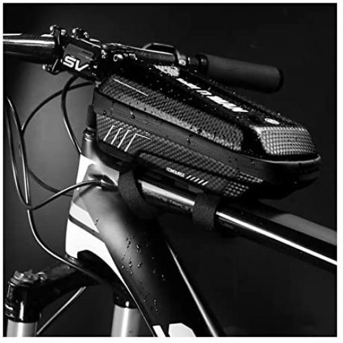 BINGFENG Hard Shell Bicycle Bag Mountain Bike Bag Front Beam Bag Tube Bag Waterproof Mobile Phone Bag Saddle Bag Riding Equipment Accessories