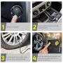 WindGallop Small Portable Air Compressor Tire Inflator with Pressure Gauge Car Tire Pump 12V DC Tire Compressor Electric Air Pump for Car Tires Bike Motorbike Tire Balls Other Inflatables (Yellow)