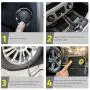 WindGallop Small Portable Air Compressor Tire Inflator with Pressure Gauge Car Tire Pump 12V DC Tire Compressor Electric Air Pump for Car Tires Bike Motorbike Tire Balls Other Inflatables (Yellow)