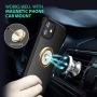 Phone Ring Holder Finger Kickstand, A-Maker 360° Rotation Metal Phone Ring Stand,Phone Ring Grip for Magnetic Car Mount Compatible with iPhone, Samsung Galaxy All Smartphone (Gold)