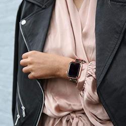 MITERV Compatible with Apple Watch Band 38mm 40mm 42mm 44mm Soft Floral Fabric Elastic Scrunchies iWatch Bands for Apple Watch Series 5,4,3,2,1