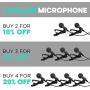 Ultimate Lavalier Microphone for Bloggers and Vloggers Lapel Mic Clip-on Omnidirectional Condenser for iPhone Ipad Samsung Android Windows Smartphones