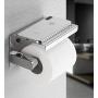 YISMAN Toilet Paper Holder with Mobile Phone Storage Shelf,Adhesive No Drilling or Wall-Mounted with Screws,Polishing Finish