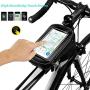 SIRUINI Bike Phone Mount Bag, Cycling Waterproof Front Frame Top Tube Handlebar Bag with Touch Screen Holder Case for Android/iPhone Cellphones Under 6.5”
