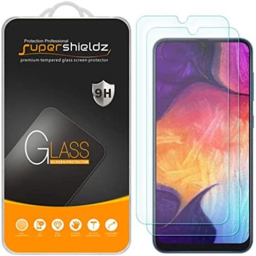 (2 Pack) Supershieldz for Samsung Galaxy A50 Tempered Glass Screen Protector, Anti Scratch, Bubble Free