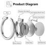 VASIVO Smart Phone Finger Ring Holder Mirror Series Stylish 360°Rotation 180°Flip Ring Stand Grip Mount for iPhone 7/7 Plus, Galaxy S8/S8 Plus and Other Smartphones (Silver)