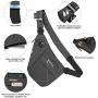 WATERFLY Sling Bag Lightweight Casual Daypack Chest Shoulder Bag for Men Boy