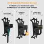 Miracase Universal Bike Phone Mount, Detachable 360 Rotation Cell Phone Holder for Bicycle Motorcycle, Compatible with iPhone XS Max iPhone XR Samsung Galaxy S10 Plus LG MOTO Google Smartphone (Black)