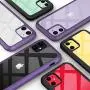 Diaclara iPhone 11 Case, Full Body Rugged Case with Built-in Touch Sensitive Anti-Scratch Screen Protector, Soft TPU Bumper Case Cover Clear Designed for iPhone 11 6.1" (Purple and Clear)