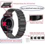ubrokeifixit 22mm Solid Stainless Steel Watch Band,Watch Wrist Band Bracelet Strap Replacement for Samsung Galaxy Watch 46mm,Gear S3 Frontier,Gear S3 Classic,Watch Band Splitter Matte-Black