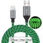 iPhone Charger Cable,[MFi Certified] Aoliplus 6ft LED Flowing Lightning Cable Fast Charger Data Sync Transfer Cord Compatible with iPhone SE 11 PRO MAX XS XR X 8 7 Plus 6S 6 iPad (Green)