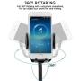 Car Phone Mount, Vansky 3-in-1 Universal Cell Phone Holder Car Air Vent Holder Dashboard Mount Windshield Mount for iPhone Xs Max R X 8 Plus 7 Plus 6S Samsung Galaxy S9 S8 Edge S7 S6 LG Sony and More