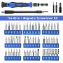 Hautton Precision Screwdriver Set, 60 in 1 with 56 bits Magnetic Screwdriver Kit, Stainless Steel Professional Repair Tools Kit for Phone, Laptop, PC, Camera, Game Console, Glasses, and More –Blue