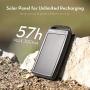 Solar Power Bank,Solar Charger 20000mAh RAVPower with Dual Ouput 5V/2.4A Input, External Battery Pack with Flashlight (IPX4 Splashproof, Dustproof, Shockproof) for Smartphones, Tablets and More