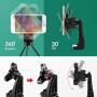 ORASANT Strong Magnetic Tripod Mount Fit for Iphone and Ipad, Vertical and Horizontal allowed Rotatable Tiltable Anti-Wobble Iphone Tripod Mount, 1 Sec Single Hand Easy Operate Phone Holder for Tripod
