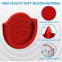 Grip Mount for Socket User, pop-tech 2 Pack Silicon Car Phone Holder for Phone Collapsible Grip/Stand with 3M Sticker Pads Replacement for Dashboard, Office, Home, Desk, Kitchen, Wall and More Red