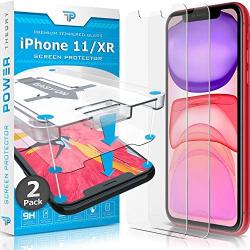 Power Theory for iPhone 11/iPhone XR Screen Protector Tempered Glass [2-Pack] with Easy Install Kit [Case Friendly][6.1 Inch]