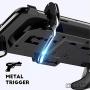 Mobile Game Controller Phone Case with Trigger for Call of Duty/Fortnite/PUBG | Portable Foldable Metal Triggers + Gaming Grip Handle | Compatible with iPhone and Android Phones