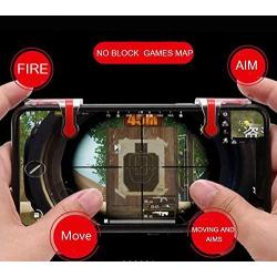 Rednix L1 R1 Dual Gamepad Trigger with Fire Shooter Controller Button Aim Key Mobile Gaming Joystick for PUBG/Knives Out/Rules of Survival (All Smartphones)