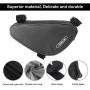 Bike Frame Storage Bag - Waterproof Bike Frame Triangle Bag Front Tube Repair Tool Bag Bicycle Saddle Frame Pouch for Road Mountain Cycling