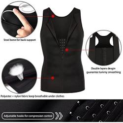 TAILONG Men Compression Shirt for Body Slimming Tank Top Shaper Tight Undershirt Tummy Control Girdle