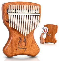 ZAIDENBERG Kalimba 17 Keys Thumb Piano With Unique Design and Exclusive Magnetic Stand, Authentic African Mbira Made of Quality Solid Mahogany Wood, An Extraordinary Musical Instrument for the Soul.