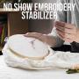 [15”x30 Yards] No Show Mesh Stabilizer for Embroidery (Black) Free Pen & Snip, Permanent No-Show Poly Mesh Backing for Machine Embroidery, Hand Sewing, Hoop and Stitch, Translucent Nylon Spun