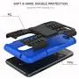 RioGree for LG K30 Phone Cases / k10 2018 / Phoenix Plus / CV3 / Pro LTE/Harmony 2 Cell Phone Case, with Screen Protector Kickstand Heavy Duty for Women Men, Blue RioGree for LG K30 Phone Cases / k10 2018 / Phoenix Plus / CV3 / Pro LTE/Harmony 2 Cell Phone Case, with Screen Protector Kickstand Heavy Duty for Women Men, Blue