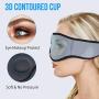 Sleep Headphones 3D Bluetooth Sleep Mask, MUSICOZY Wireless Music Eye Mask with Sleeping Headphones for Side Sleepers, Air Travel, Meditation, Built-in Ultra Soft Thin Speakers Microphone Washable