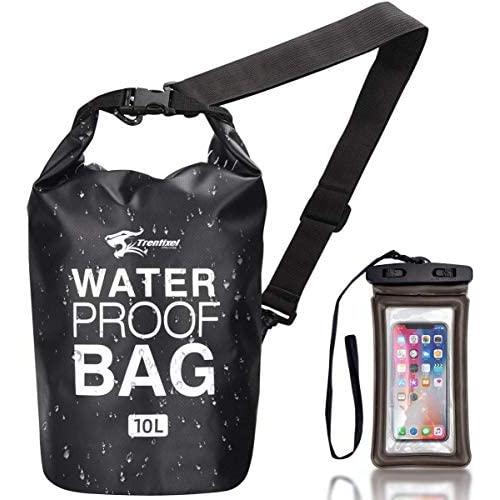 Trentixel Waterproof Dry Bags, Floating Dry Sack with Detachable Shoulder Strap, 5L/10L/20L Large Dry Bag for Fishing, Kayaking, Surfing, Rafting, Hiking and Camping