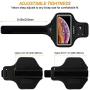 iPhone 11 Pro Max/iPhone Xs Max Armband,RUNBACH Sweatproof Running Exercise Bag with Fingerprint Touch and Card Slot for 6.5 Inch iPhone 11 Pro Max/iPhone Xs Max (Black)